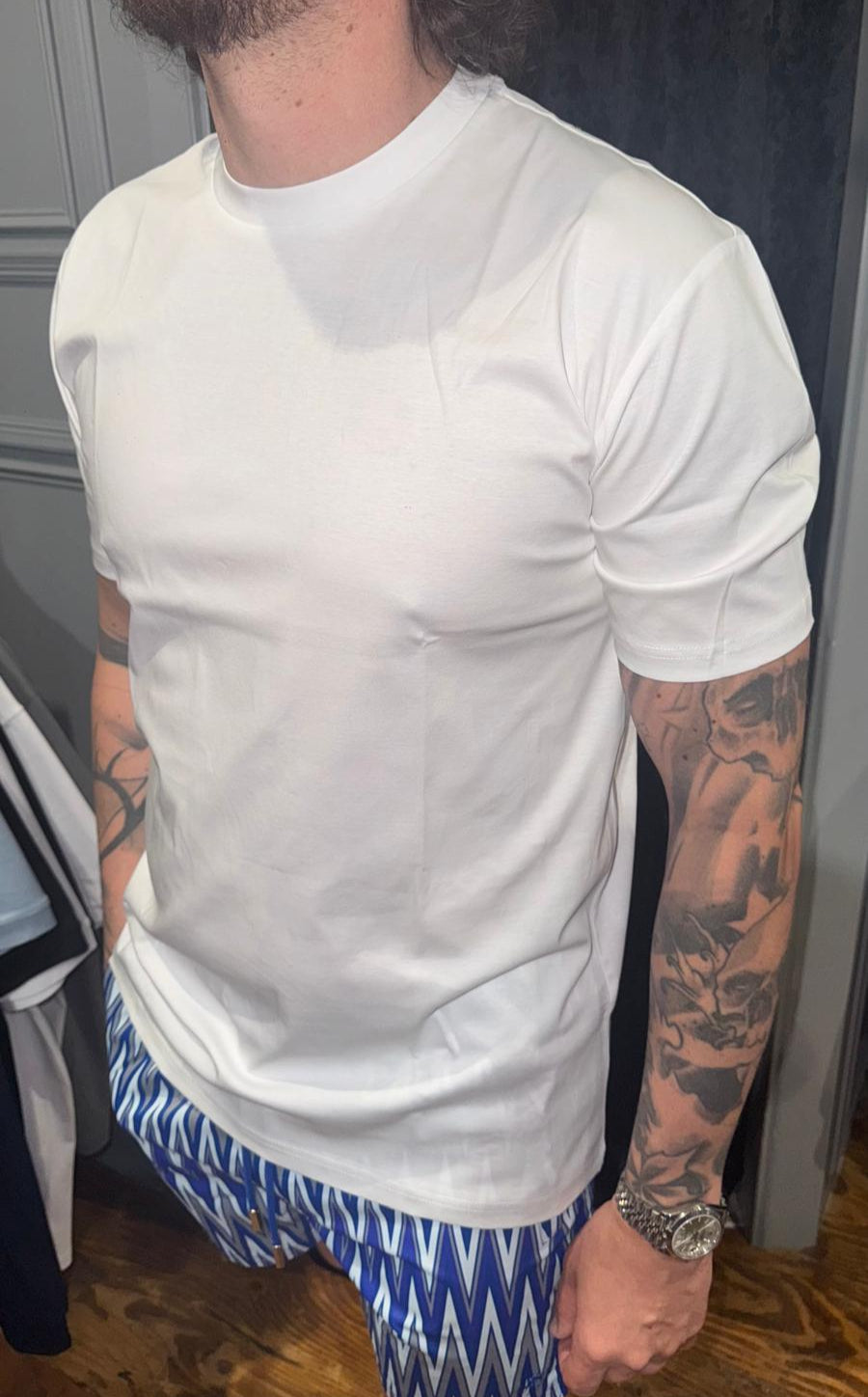 Mosquito Plain Mercerized T-Shirt - White